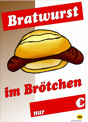 Bratwurst im Br&ouml;tchen