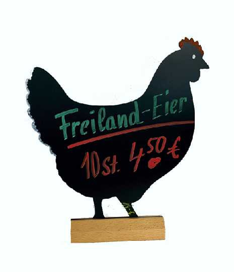 Thekenaufsteller "HUHN"