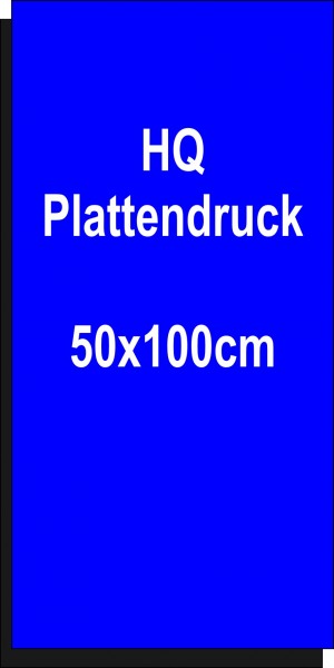 Plattendruckservice 4/0-farbiger Druck, UV-stabil auf Alu Dibond 3 mm HQ Größe 50x100cm