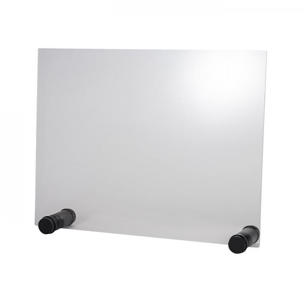 Hygieneschutzwand Round Black 75x57 cm - ohne Öffnung