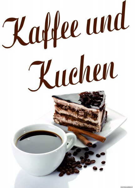 Plakat Kaffee und Kuchen