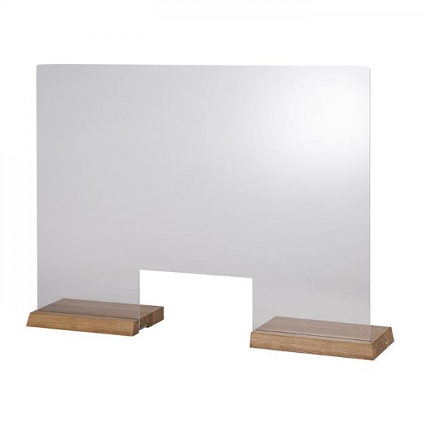 Hygieneschutzwand Eiche 75x57 cm mit Öffnung