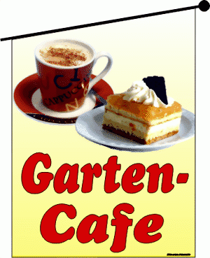 Fahne Garten-Cafe