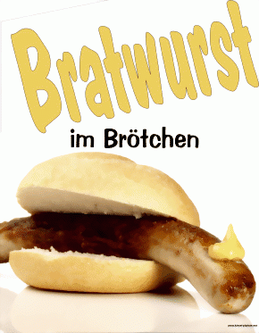 Fahne Bratwurst im Br&ouml;tchen NEU!