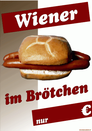 Wiener im Br&ouml;tchen