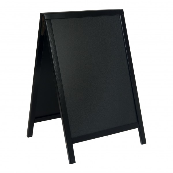 Gehwegaufsteller ECO-Wood, schwarz lackiert