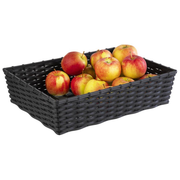 Korb 39,5 x 29,5 cm Wicker, schwarz