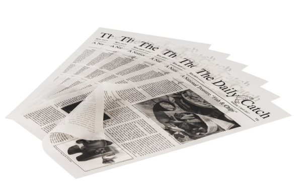 Wachspapier "SNACKHOLDER" Motiv: Zeitung ( 500 Stück )