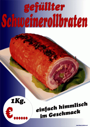 gef&uuml;llter Schweinerollbraten