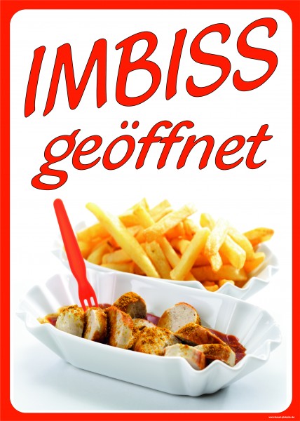Plakat Mittagstisch Folie wetterfest Imbiss Schnitzel Banner Kundenstopper A1 