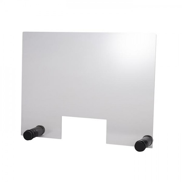 Hygieneschutzwand Round Black 75x57 cm mit Öffnung