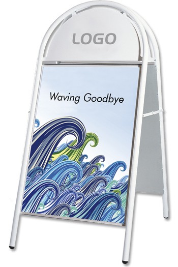 Strassenständer ECO-Logo-Line DIN A2 - weiß