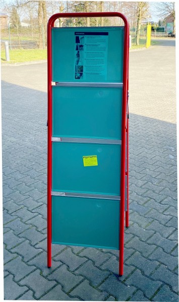 Straßenständer Eco-Small - 4-fach - rot ( Restposten )