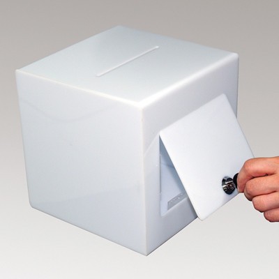 Sammelbox aus Acrylglas ( Trinkgeld-Box / Visitenkarten-Box )