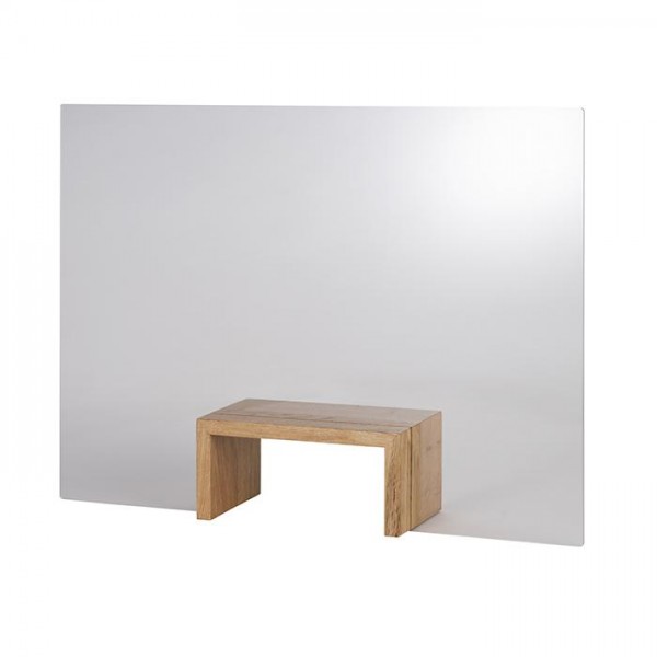 Hygieneschutzwand Bridge Eiche 75x57 cm mit Öffnung