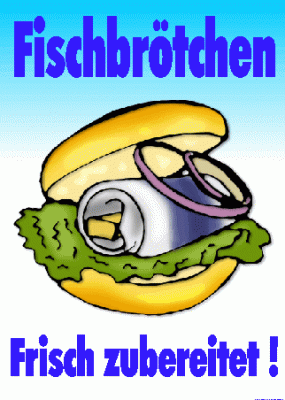 Plakat Fischbrötchen Fischhandel Kiesel Plakate