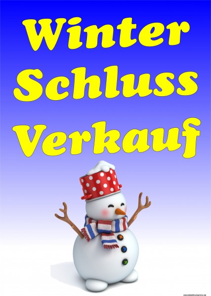 Plakat Winter-Schluss-Verkauf Schneemann
