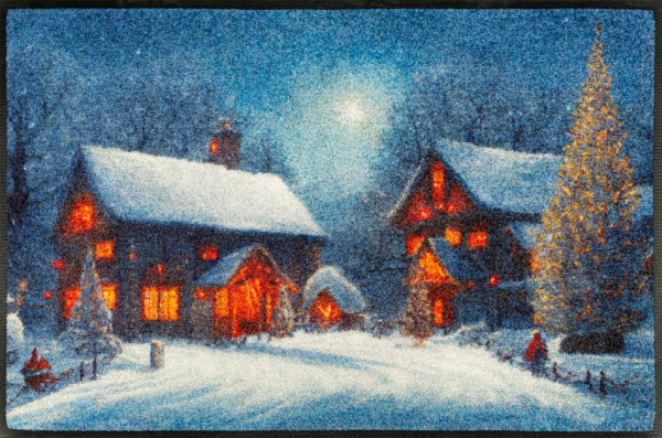 Fußmatte 50x75 cm - Motiv: Häuser