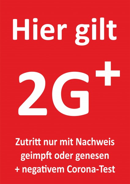 freie Farbwahl 2G-plus 3G 2G Regel outdoor 10er Set Plakat Schild A3 rot o 