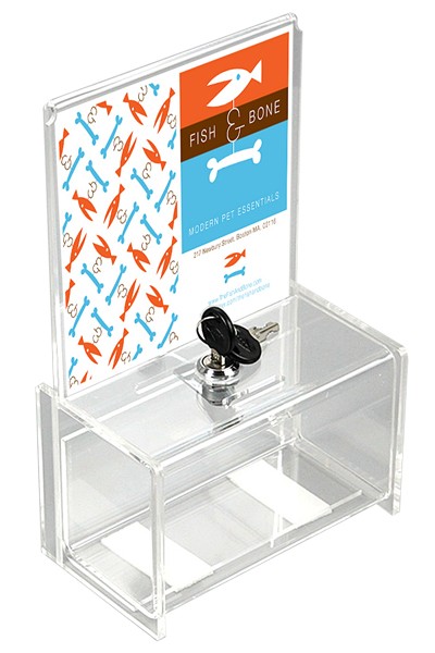 Tip-Box aus Acrylglas ( Trinkgeld-Box )